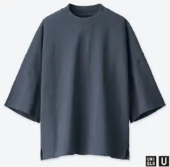 UNIQLO ユニクロ　オーバーサイズスクエア五分袖Tシャツ　グレーXL