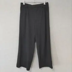 グレー ストライプ ワイドパンツ