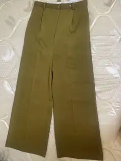 【サスペンダー部分なし】AMERI オリーブグリーン パンツ