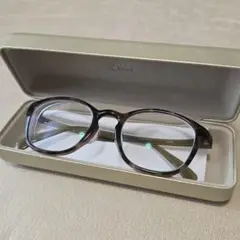 超美品 Jins ウェリントン ブラウンデミ 度入りメガネ ケース付き