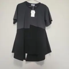 新品、未使用、タグ付き　LEPSIM　異素材　切り替えカットソー新色チャコール