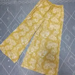 ROXYロキシーワイドパンツマスタードイエローLラッシュガード