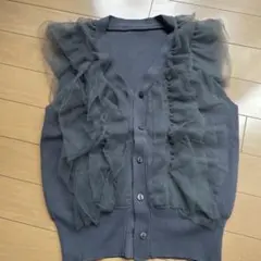 チュールドッキングノースリーブせーター