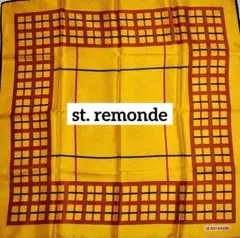 ☆st. remonde☆ スカーフ チェック レトロ イエロー