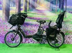 ❻ 4514子供乗せ電動自転車ヤマハ3人乗り新品20インチ良好バッテリー
