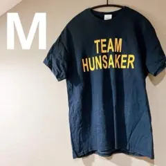 GILDAN [M]TEAM HUNSAKER メッセージTシャツ 黒