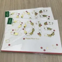新品　古い年賀状6枚　ハガキ　ポストカード　ひつじ　雑貨　ハンドメイド