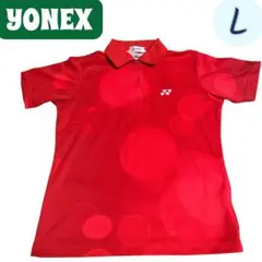【YONEX】ゲームシャツ L レッド ポロシャツ バドミントン