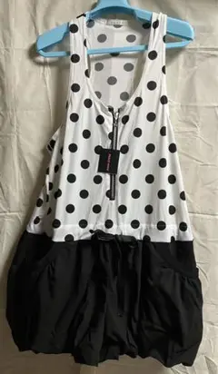 PEACE NOWタグ付き新品水玉模様サロペットかぼちゃパンツ