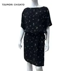 TSUMORI CHISATO レーヨン シフォン 半袖 ワンピース 2 (M)
