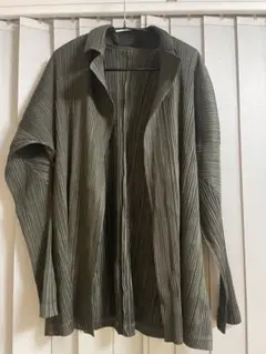 PLEATS PLEASE オリーブグリーン 長袖カーディガン