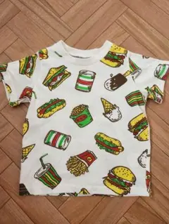 食べ物プリント Tシャツ 100サイズ