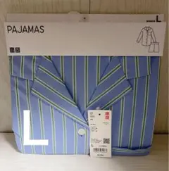 新品タグ付　Ｌ　長袖パジャマ　ブルーストライプ　ユニクロUNIQLOパンツ上下