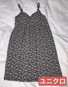 ユニクロ　ブラチュニック 小花柄　M