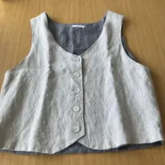 リネン　ベスト　Mサイズ