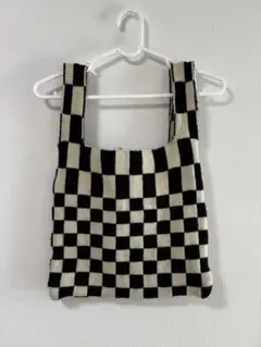 global work チェックバッグ　グローバルワーク