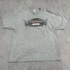 モーター　カーレース　00s　トップス　半袖　Tシャツ　古着　グレー　灰色　XL