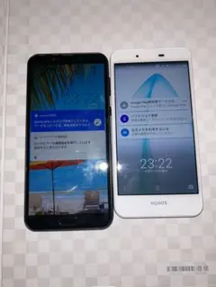 スマートフォン　スマホ　2台セット　ブラック　プラチナホワイト