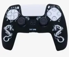 (G27) 単品　PS５コントローラーカバー　ドラゴン柄　白