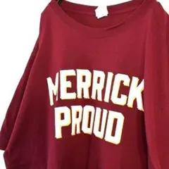 ギルダン メリック プラウド ロゴ Tシャツ XL レッド 赤 古着