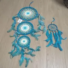 バリインテリア ドリームキャッチャー青