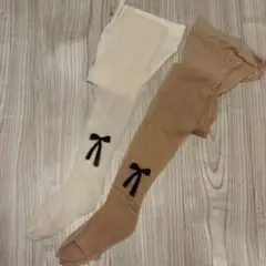 リボン柄デザインストッキング