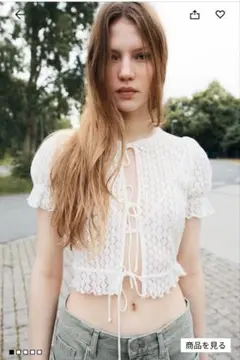 H&M ポインテルニットトップス　M
