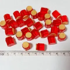 30個 ジャム瓶 赤色 ミニチュア ドールハウス ハンドメイド