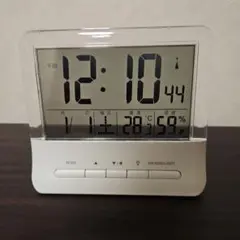【ニトリ】デジタル時計 クラルテ(ホワイト）置き時計