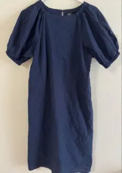 UNIQLO ユニクロ　HANA TAJIMA ロングワンピース ネイビー M