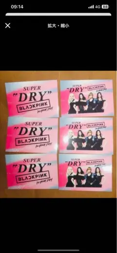 【新品未使用】BLACKPINK SUPER DRY ステッカー2種3セット6枚