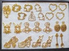 レジン枠　24個セット　ゴールド系　まとめ売り