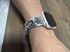 【新型フラワースター×925刻印】アップルウォッチ用 ロスチェーンベルWJX03