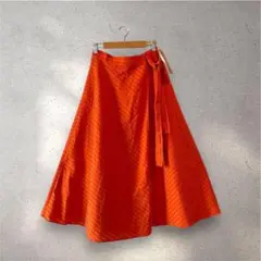 【新品】OZOC オゾック　レディース　フレアロングスカート（L）Aライン　春夏