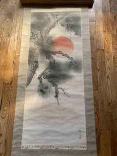 掛軸-1451　村山静苑　立雛　日本画家　桃の節句 掛軸-1451 村山静苑 立雛 日本画家 桃の節句 絵画