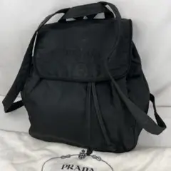 プラダ ナイロン ロゴジャガード リュックサック バックパック ブラック