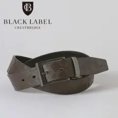 BLACK LABEL CRESTBRIDGE リバーシブルベルト 黒 × 濃茶