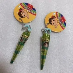 不二家パラソルチョコレート　ミニチュア　グリーン　キーホルダー