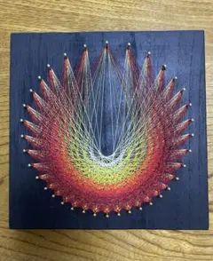 ⭐️糸掛けアート⭐️ 糸掛け曼荼羅 ⭐️ ストリングアート⭐️ 20×20cm⭐️㉑