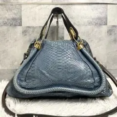 【希少】Chloe 2way ショルダーバッグ パラティ パイソン ミディアム