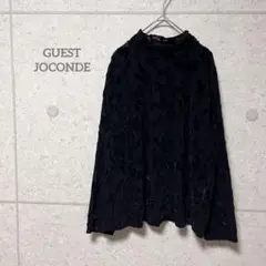 【ゲストジョコンダ】　黒　ブラック　花柄　長袖　トップス F レディース　881