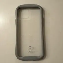 iFace iPhone12用透明 グレー ソフトケース
