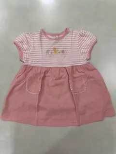 ファミリア　ピンク 半袖ワンピース　サイズ80