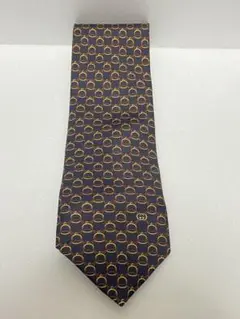 【美品】GUCCI シルク ネクタイ リングパターン