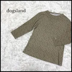 【dogsland】ドックスランド 小花柄長袖カットソー ブラウン 綿100%