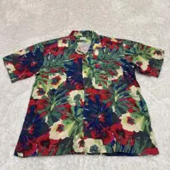 barrique ☆ 花柄シャツ 半袖シャツ 大きいサイズ