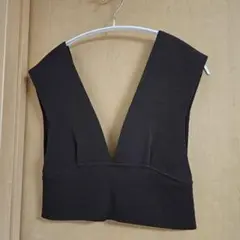 UNITED ARROWS ブラウン Vネックニットベスト