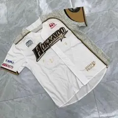 北海道日本ハムファイターズ ユニフォームシャツ 半袖 ホワイト グレー Fサイズ