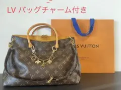ルイヴィトン チャーム付き パラス モノグラム トート ショルダー ハンドバッグ