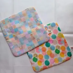 yukiemon生地使用 ガーゼハンカチ ピンクBセット